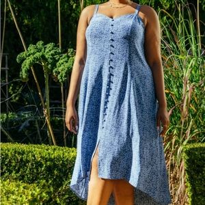 Skies Are Blue Floral Midi Dress